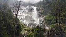 Grawa Waterfall in Stubaital valley Tyrol Austria 