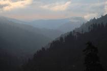Great Smoky Mountain National Park at dusk 