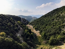 Greece mountain range near Olymp Mountain of Gods 