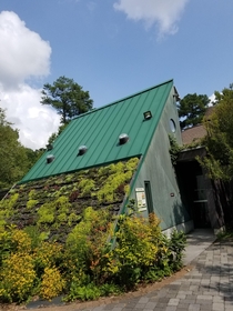Green concept building with a roof garden at the Virginia Living Museum 