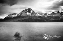 Grey Lake BampW Torres Del Paine Patagonia Chile  OC