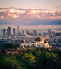 Griffith Observatory Los Angeles after the rain x