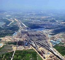 Guangzhou train station under construction  