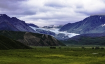 Gulkana Glacier viewed from the Richardson Highway Alaska 