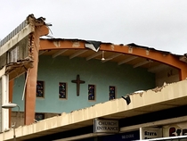 Half demolished church in Derby Uk