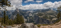 Half Dome and Nevada Fall as seen from Glacier Point 