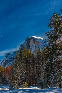 Half Dome in winter Yosemite NPS 