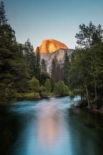 Half Dome over the Merced River 