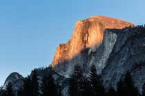 Half Dome Sunset in Yosemite National Park CA 