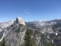 Half dome Yosemite national park As soon from Glacier Point 