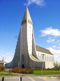 hallgrimskirkja In Reykjavk Iceland at  meters the tallest church in the country 