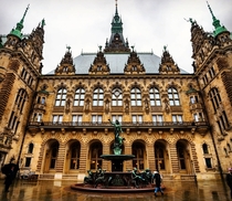 Hamburg - Germany The inner side of the Hamburg city hall This place is one of the most beautiful buildings in Germany ifwhen you get the chance to visit do the inside tour you wont regret it