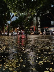 Hanoi Vietnam in the rain