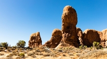 Hard not to see faces and creatures in the rock formations in Arches NP Utah 