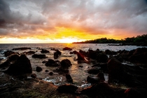 Hawaiian Sunset Near Kona    
