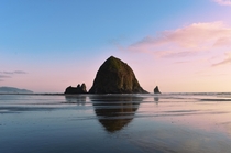 Haystack Rock off the coast of Northern Oregon  OC