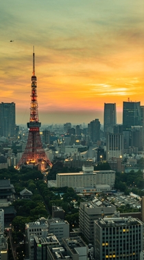 Hazy Tokyo Sunset