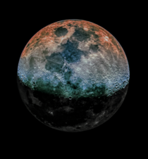 HDR moon in color