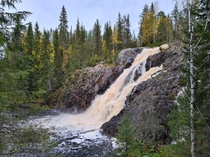Hepokngs Waterfall Puolanka Finland 