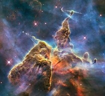Herbig-Haro  and  inside the Carina Nebula 