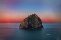 Here is Haystack Rock Pacific City Oregon at sunrise x