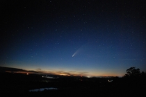 Heres a photo of comet Neowise I took on a hill near my house in Maine