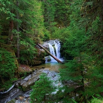 Hidden waterfall in the Deschutes National Forest 