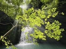 Hidden waterfall near Falling Water Creek Ozark - St Francis National Forest ARK 