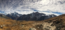High above the Langtang Valley Nepal 