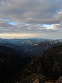 Highest view of Taiwan Top of Yushan Mountain Yushan National Park Taiwan 