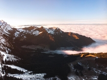 Hiking above the clouds in Switzerland  visualsofanshul