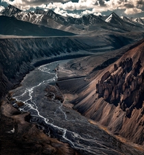 Himalayan Highland sand formations Pang India 