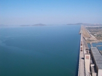Hirakud Dam about  mi  km in length at Sambalpur in Odisha India