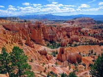 Hoodoos under the blue sky at Bryce Canyon National Park UT 