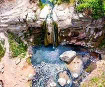 Hot Springs  Waterfall Fifth Water Hot Springs in Utah is a magical place OC 