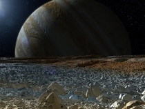 How Jupiter appears from Europas surface