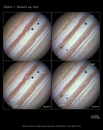 Hubble Captures Rare Triple-Moon Conjunction 