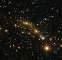 Hubble image of galaxy cluster MCS J- 