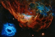 Hubbles Cosmic Reef Hiding Away In The Large Magellanic Cloud  Light Years Away