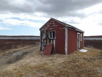 Hunting cabin left abandoned off the highway in Newfoundland Canada