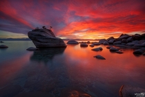 I also heard that Lake Tahoe is popular Heres Bonsai Rock just after sunset  x