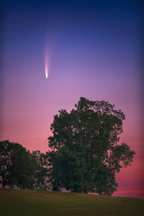 I captured this single exposure of a naked eye visible comet in the early morning sky and it wont be back to our solar system for another  years 