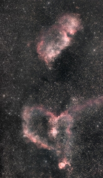 I drove to the darkest place in Europe to photograph the heart and soul nebula and this is the result