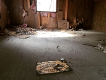 I found a ripped up Ouija Board on the second floor of an abandoned house somewhere in TN