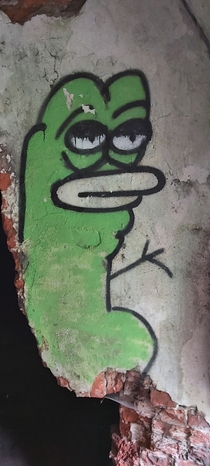I found this graffiti in an abandoned fort in Lithuania