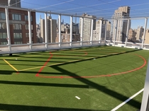 I just finished a rooftop artificial turf installation on the Upper East Side Manhattan 
