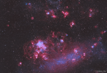 I photographed the Tarantula nebula with  hours of expsoure spread across many cloudy nights