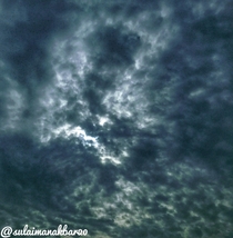 I present you all a mysterious looking cloud over Jeddah Saudi Arabia 
