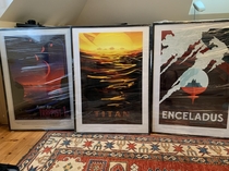 I printed and framed posters that NASA released a few years ago