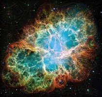 I put Crab Nebula image into Google Deep Dream 